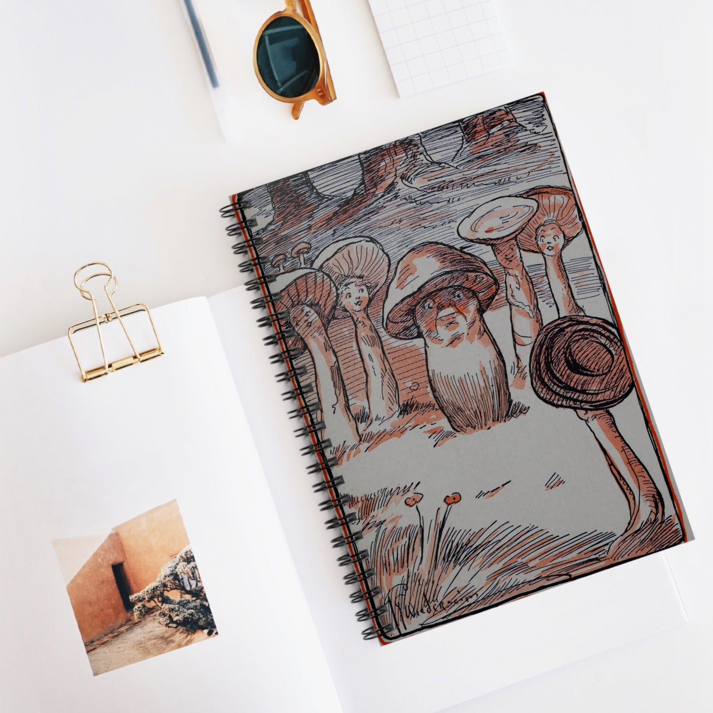 Spiral Notebook - Funny mushrooms