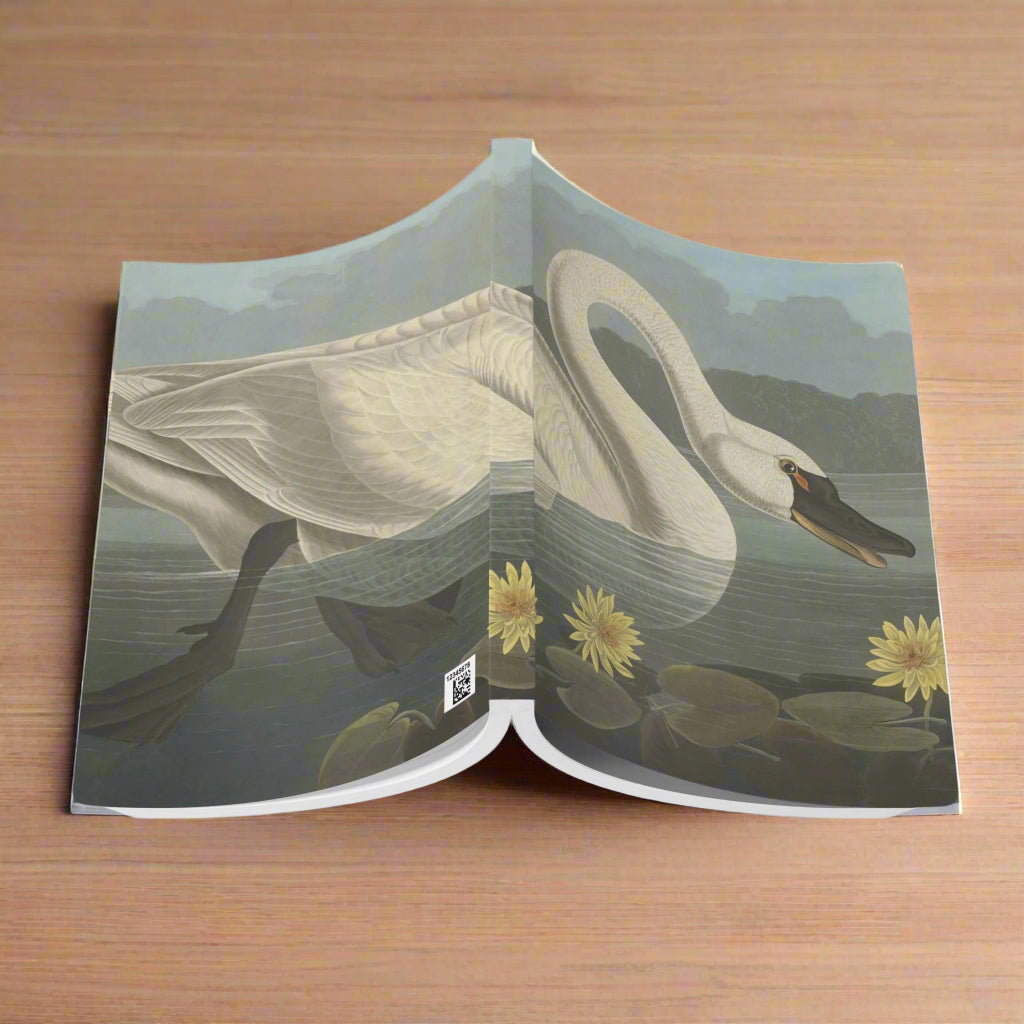 swan animal bird vintage design illustration painting notebook journal journaling organize