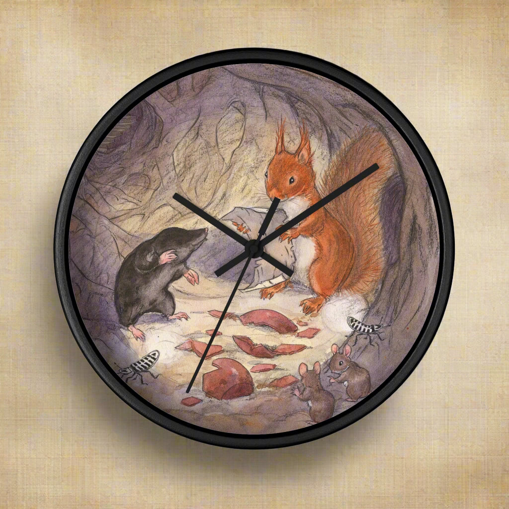 The Squirrel Plan Wall Clock