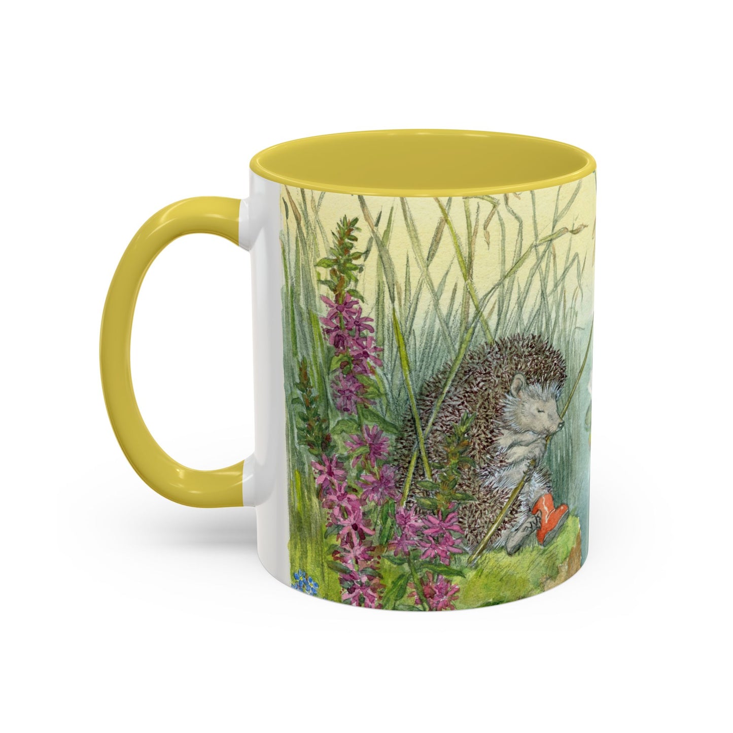 Naughty Frogs Yellow Mug