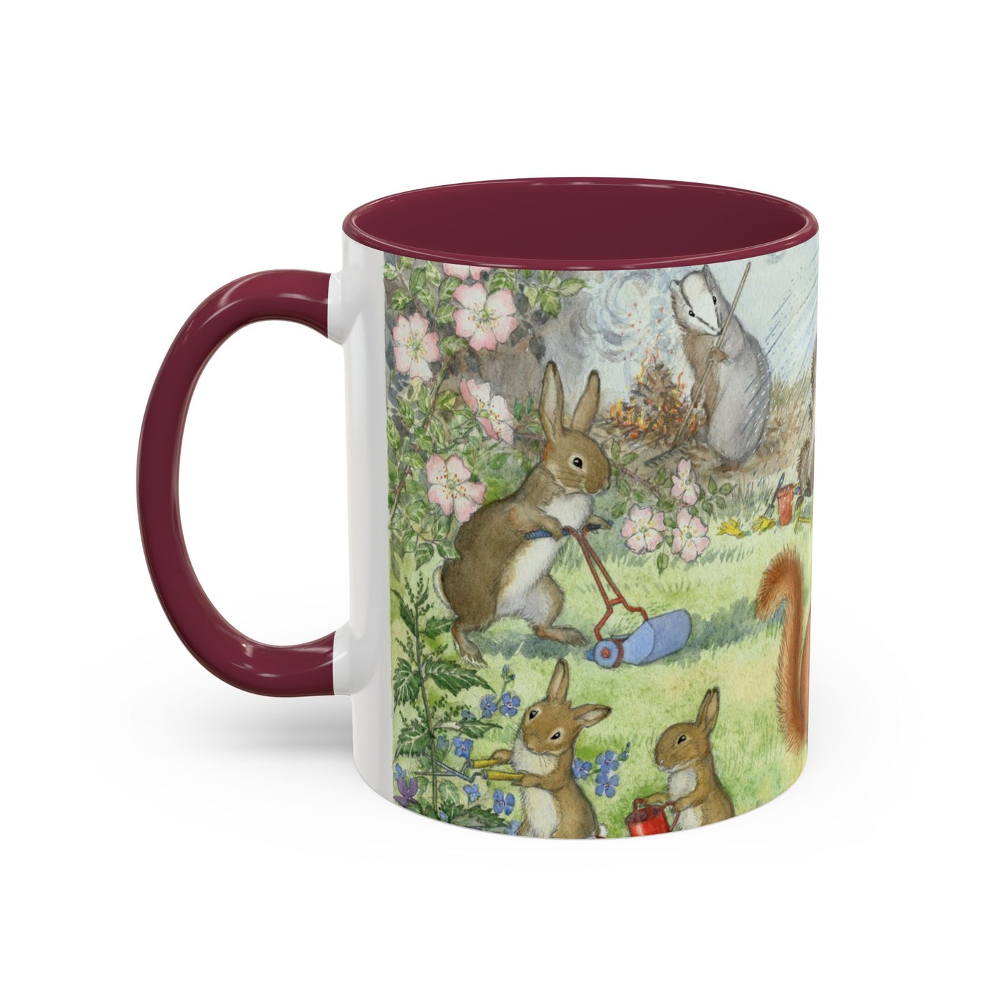 Summer Shower Maroon Mug