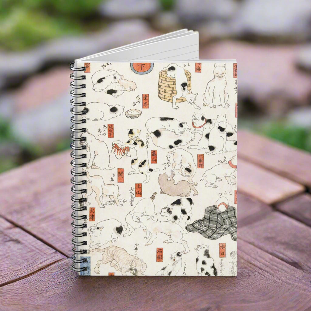 Spiral Notebook - Japanese cats