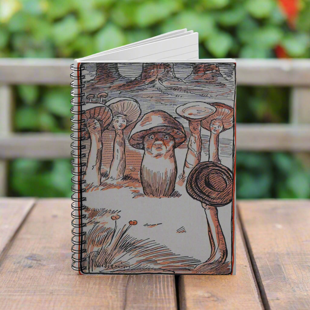 Spiral Notebook - Funny mushrooms