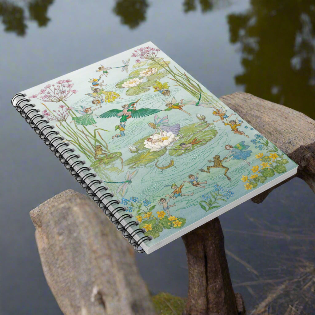 waterlily fairy fair water pond journal notebook lined paper Molly Brett organize charming fantasy