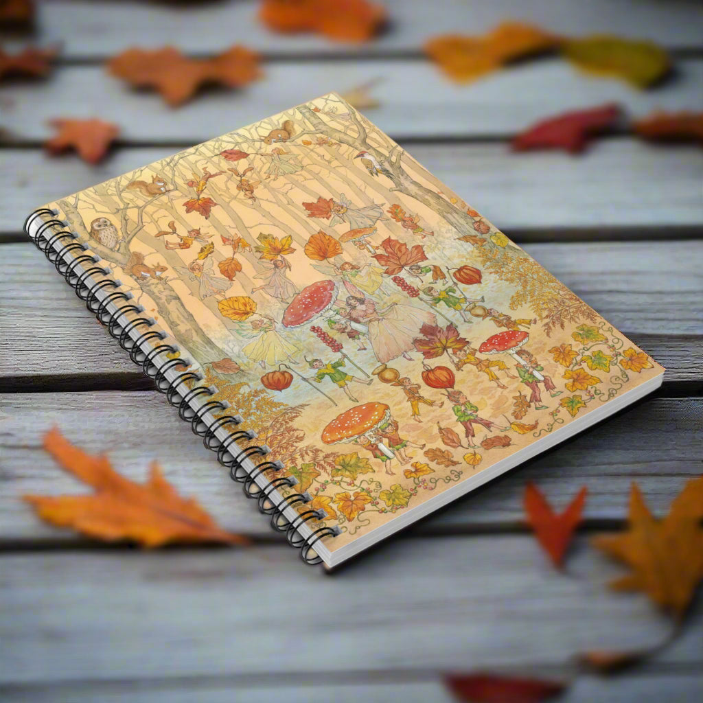 fairy notebook journal toadstool fall autumn notebook journaling 