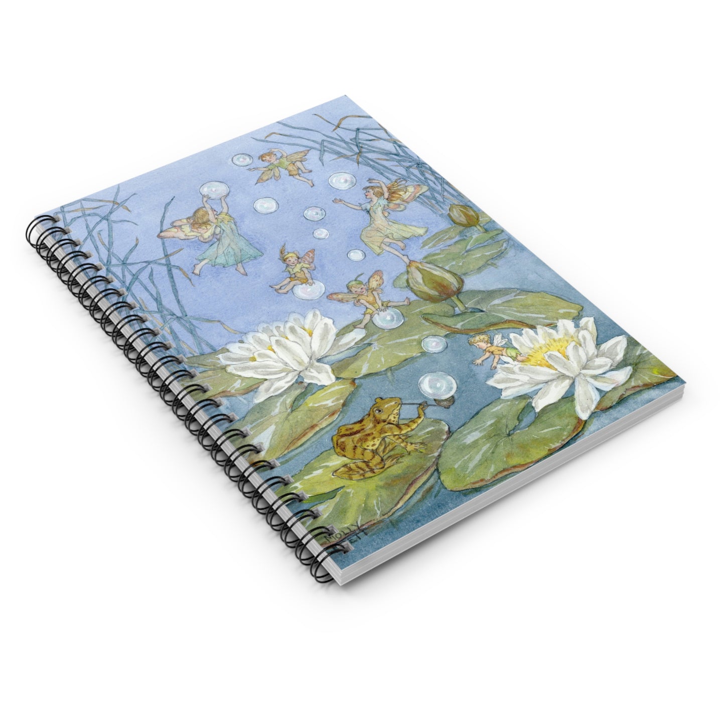 Spiral Notebook - Frog Bubbles