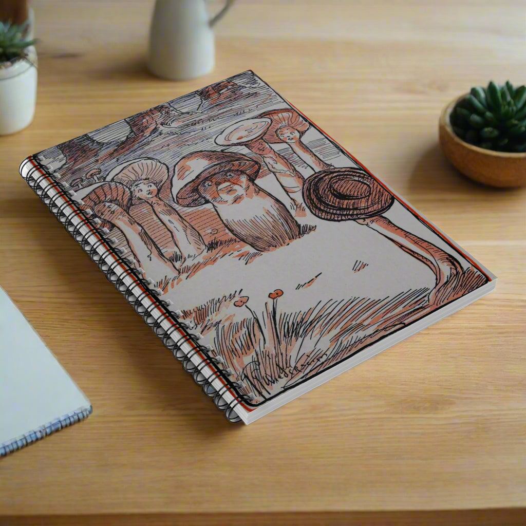 Spiral Notebook - Funny mushrooms