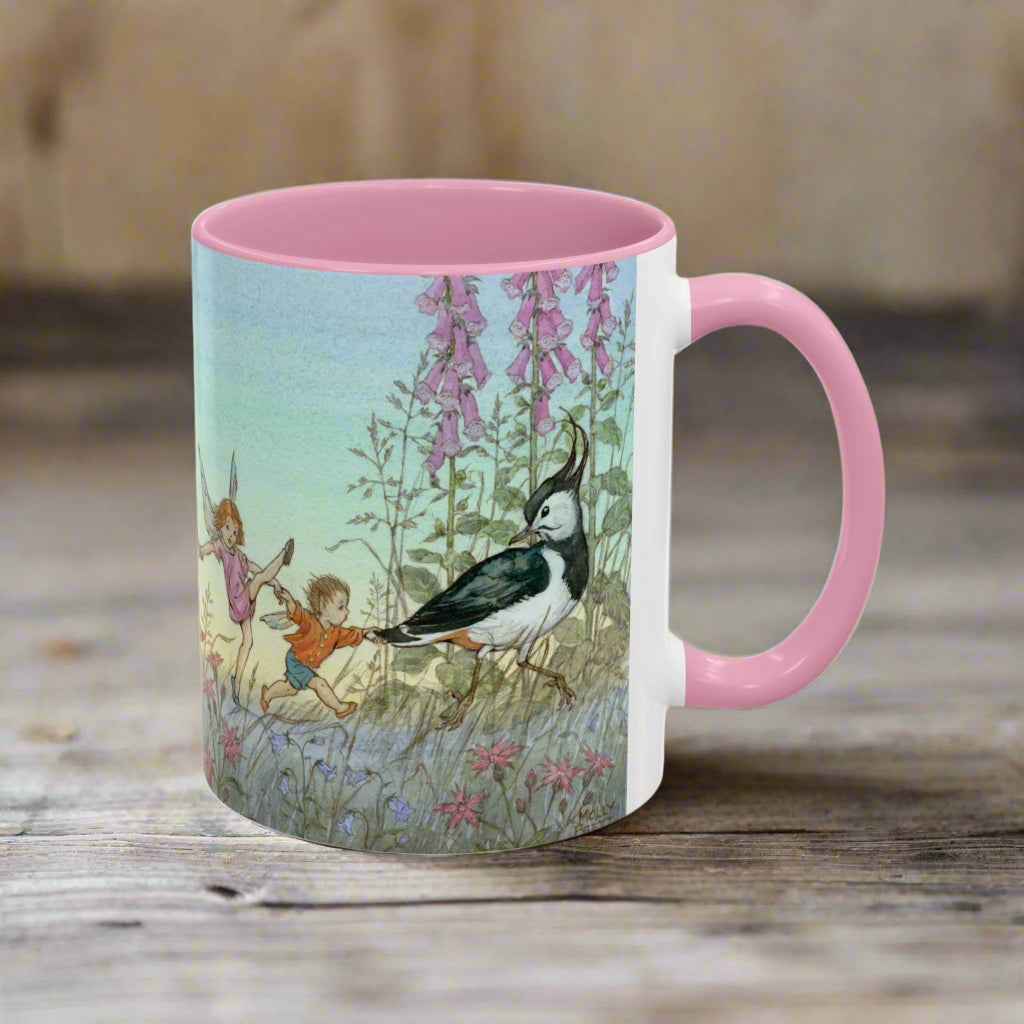 woodland fairy illustration whimsical bird Molly Brett coffee tea mug drinkware 